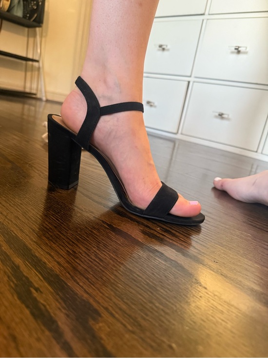 Abound Shoes - Abound Black Suede Block Heel Sandals